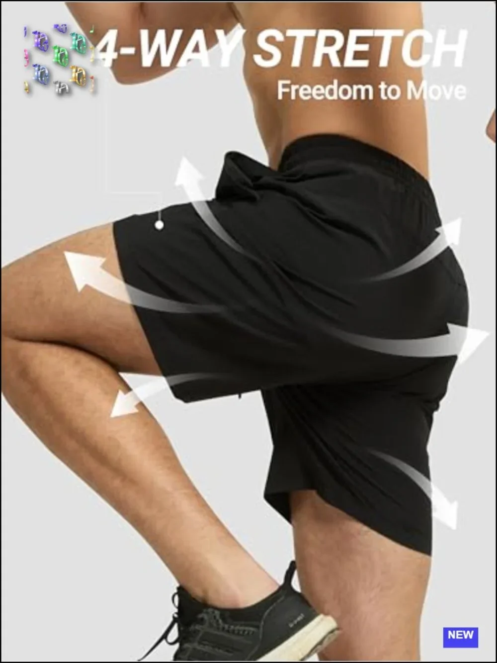 Men's 7 Inch Swim Trunks 2 in 1 Quick Dry with Pockets
